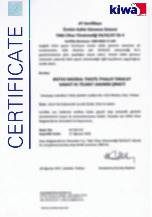 KIWA certificate 1