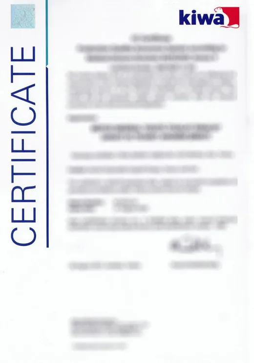 KIWA certificate 2